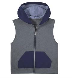 Youth Sleeveless Hooded Zipper